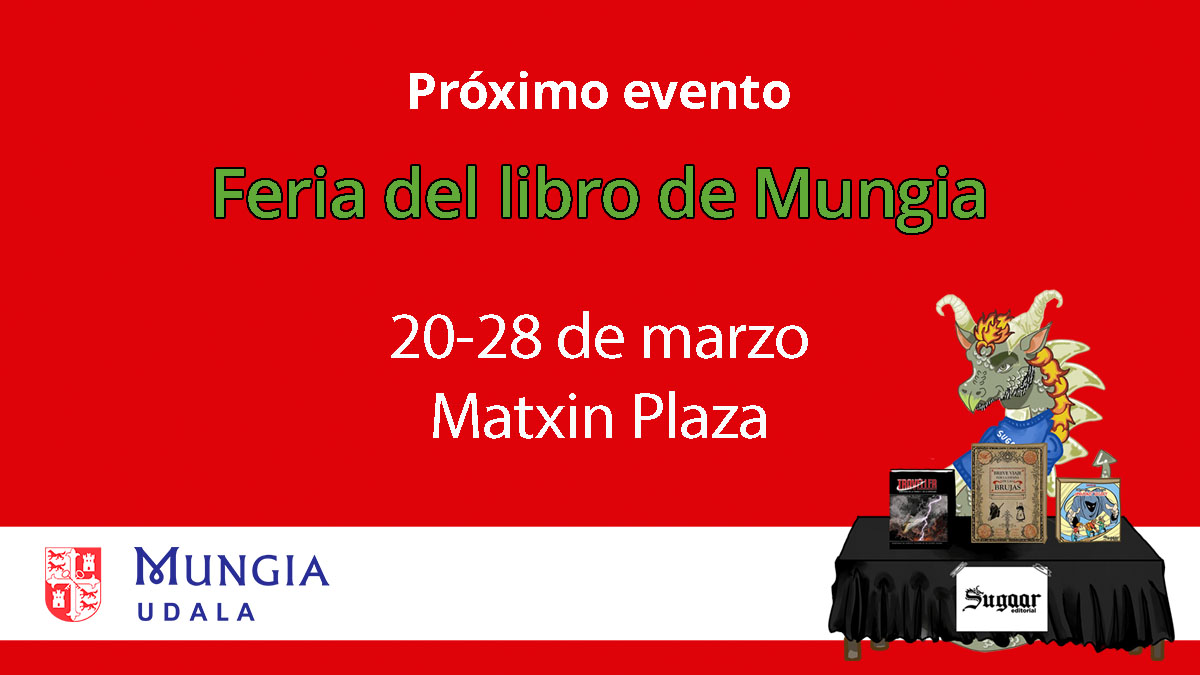 Anuncio de la feria del libro de Mungia
